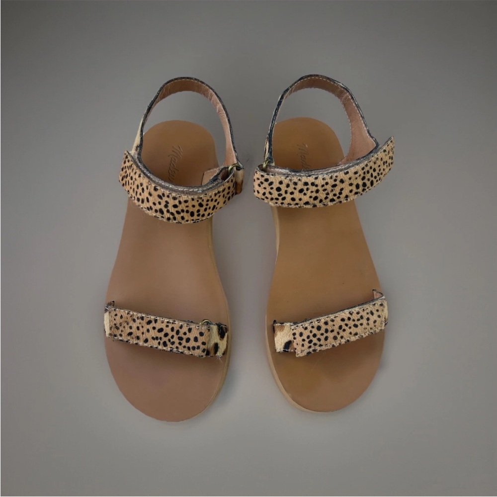 Madewell The Maggie Sandal in Spot Mix Calf Hair 7.5